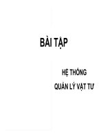 bài tập môn hệ thống thông tin kế toán