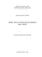 Sóng âm và ứng dụng trong địa chấn