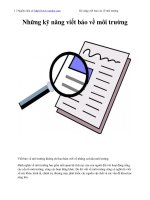 kỹ năng viết báo về môi trường