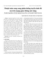 Thuật toán song song phân luồng tuyến tính tối ưu trên mạng giao thông mở rộng