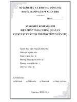 skkn biện pháp tăng cường quản lý cơ sở vật chất tại trường thpt xuân thọ