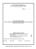 skkn đề tài THỐNG NHẤT CHƯƠNG TRÌNH nội DUNG dạy và học NGHỀ điện dân DỤNG bậc THPT