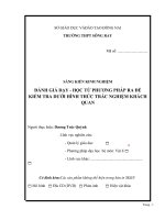 skkn đánh giá dạy - học từ phương pháp ra đề kiểm tra dưới hình thức trắc nghiệm khách quan