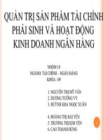quản trị sản phẩm tài chính phái sinh và hoạt động kinh doanh của ngân hàng
