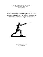 MỘT SỐ PHƯƠNG PHÁP TẬP LUYỆN SỨC MẠNH CHÂN BẰNG CÁCH BẬT XA TRONG MÔN NHẢY XA CỦA HỌC SINH LỚP 8