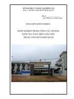 skkn kinh nghiệm trong công tác chỉ đạo kiểm tra toàn diện giáo viên trung tâm gdtx định quán