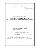 skkn phương pháp giải toán về mẫu nguyên tử hiđrô theo bo (bohr)”