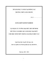 skkn vận dụng tư tưởng đạo đức hồ chí minh để nâng cao hiệu quả giáo dục đạo đức cho học sinh thpt trong giai đoạn hiện nay