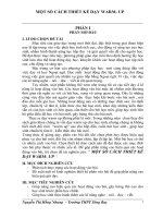 skkn một số cách thiết kế dạy warm- up