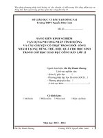 skkn vận dụng phương pháp tình huống và câu chuyện có thật trong đời sống nhằm tạo sự hứng thú, hiệu quả cho học sinh trong giờ học giáo dục công dân lớp 12