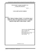 skkn thủ thuật làm thế nào để khai thác và giảng dạy bài có nội dung dài và khó trong bộ môn gdcd 12 bậc thpt