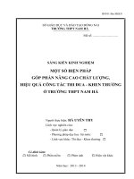 skkn một số BIỆN PHÁP góp PHẦN NÂNG CAO CHẤT LƯỢNG, HIỆU QUẢ CÔNG tác THI ĐUA   KHEN THƯỞNG ở TRƯỜNG THPT NAM hà