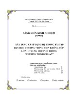 skkn xây dựng và sử dụng hệ thống bài tập dạy học chương “dòng điện không đổi” lớp 11 trung học phổ thông chương trình chuẩn