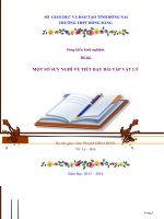 skkn một số suy nghĩ về tiết dạy bài tập vật lý