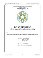 Thiết kế quy trình công nghệ hàn để chế tạo kết cấu dầm gối đỡ cầu trục ( thuyết minh + bản vẽ cad)