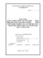 skkn tăng cường công tác tổ chức thực hiện để nâng cao chất lượng sáng kiến kinh nghiệm của cán bộ quản lý,