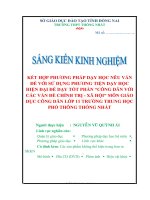 skkn kết hợp phương pháp dạy học nêu vấn đề với sử dụng phương tiện dạy học hiện đại để dạy tốt phần “công dân với các vấn đề chính trị - xã hội