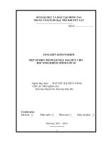 skkn một số biện pháp giáo dục đạo đức cho học sinh khiếm thính lớp 1b