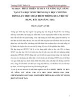 skkn phát triển tư duy và năng lực sáng tạo của học sinh trong dạy học chương động lực học chất điểm thông qua việc sử  dụng bài tập sáng tạo.