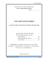 skkn vận dụng thực tế giáo dục lối sống cho học sinh