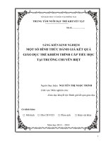 skkn một số hình thức đánh giá kết quả giáo dục trẻ khiếm thính cấp tiểu học tại trường chuyên biệt