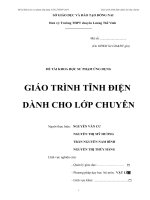 skkn giáo trình tĩnh điện đành cho học sinh trường chuyên