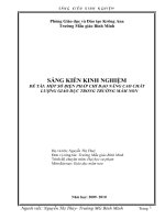 skkn MỘT SỐ BIỆN PHÁP CHỈ ĐẠO NÂNG CAO CHẤT  LƯỢNG GIÁO DỤC TRONG TRƯỜNG MẦM NON