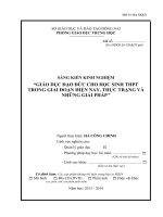 skkn giáo dục đạo đức cho học sinh thpt trong giai đoạn hiện nay, thực trạng và những giải pháp