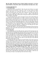 skkn hiệu trưởng quản lí hoạt đông giáo dục an toàn giao thông ở trường thpt thanh bình năm học 2013 -2014