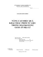 skkn nâng cao hiệu quả khai thác phim tư liệu trong soạn giảng giáo án địa lí