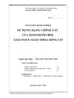 skkn sử dụng dạng chính tắc của hàm hypecbol giải toán giao thoa sóng cơ