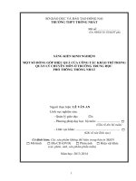 skkn một số ĐÓNG góp HIỆU QUẢ của CÔNG tác KHẢO THÍ TRONG QUẢN lý CHUYÊN môn ở TRƯỜNG TRUNG học