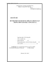 skkn bổ trợ một số nội dung mới của pháp luật trong môn giáo dục công dân 12