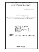 skkn một số giải  pháp nhằm  góp phần nâng cao hiệu quả công tác chỉ đạo hoạt động tổ chuyên môn
