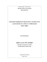 Luận văn: GIẢI PHÁP MARKETING NHẰM NÂNG CAO KHẢ NĂNG CẠNH TRANH CỦA CÔNG TY TNHH BAO BÌ NHẤT THIÊN