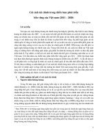 Cải cách tài chính trong chiến lược phát triển  bền vững của Việt nam (2011 – 2020)