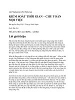 kiểm soát thời gian - chu toàn mọi việc