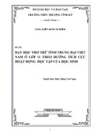 skkn dạy học thơ trữ tình trung đại việt nam ở lớp 11 theo hướng tích cực hoạt động  học tập của học sinh