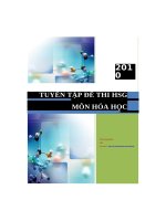 TUYỂN TẬP ĐÊ THI HSG MÔN HÓA HỌC
