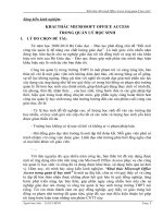 skkn khai thác microsoft office access trong quản lý học sinh