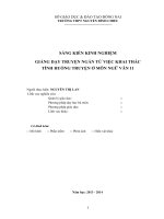 skkn giảng dạy truyện ngắn từ việc khai thác tình huống truyện ở môn ngữ văn 11