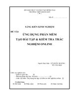 skkn ứng dụng phần mềm tạo bài tập & kiểm tra trắc nghiệm online thpt đoàn kết