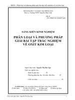 skkn phân loại và phương pháp giải bài tập trắc nghiệm  về oxit kim loại