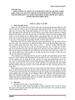 PHÂN TÍCH CÁC NHÂN TỐ ẢNH HƯỞNG ĐẾN XU HƯỚNG CHỌN HỌC ANH VĂN TẠI CÁC TRUNG TÂM NGOẠI NGỮ TRÊN ĐỊA BÀN THÀNH PHỐ HUẾ CỦA SINH VIÊN KHÓA 43 HỆ CHÍNH QUY KHOA QTKD TRƯỜNG ĐHKT HUế