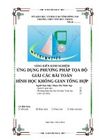 skkn ứng dụng phương pháp tọa độ giải các bài toán hình học không gian tổng hợp