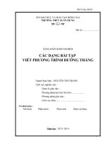 skkn các dạng bài tập viết phương trình đường thẳng