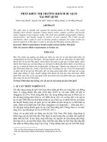 PHÂN KHÚC THỊ TRƯỜNG KHÁCH DU LỊCH TẠI PHÚ QUỐC