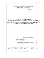 skkn phân dạng và áp dụng định luật bảo toàn khối lượng - kết hợp một số phương pháp giải nhanh