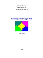 Phương pháp luyện dịch Việt - Anh