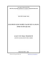 Giải pháp giảm nghèo tại huyện na hang tỉnh tuyên quang